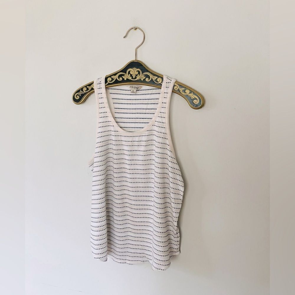 Lucky brand | stripe racer back tank top with gold threading | size XL